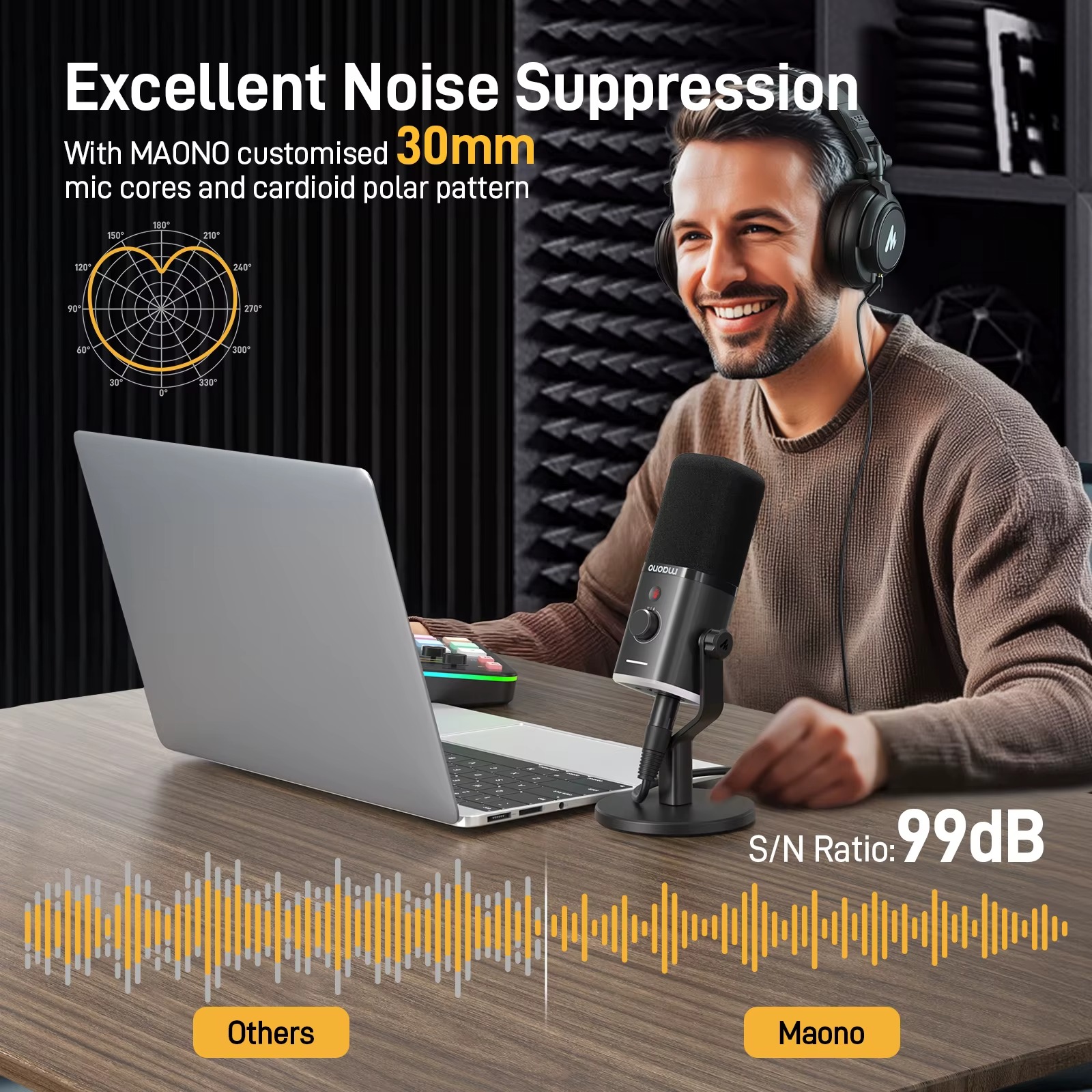 Maono PD100X USB/XLR Dynamic Microphone - Image 4